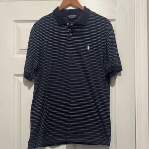 Polo Golf by Ralph Lauren Men's Navy Striped Polo - size Medium